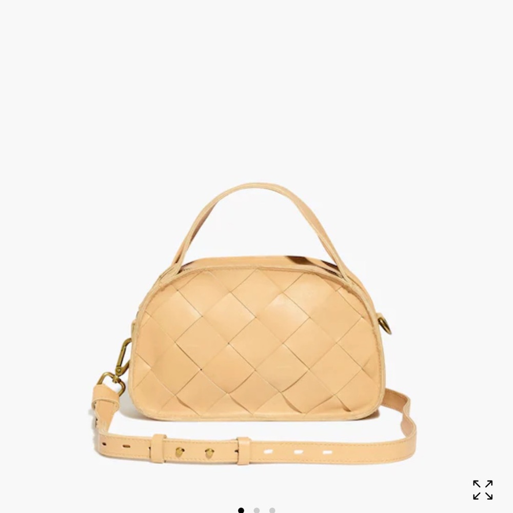 Madewell The Sydney Zip-Top Crossbody Bag: Woven Leather Edition